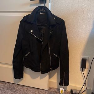 NWT Jou Jou Suede Moto Jacket